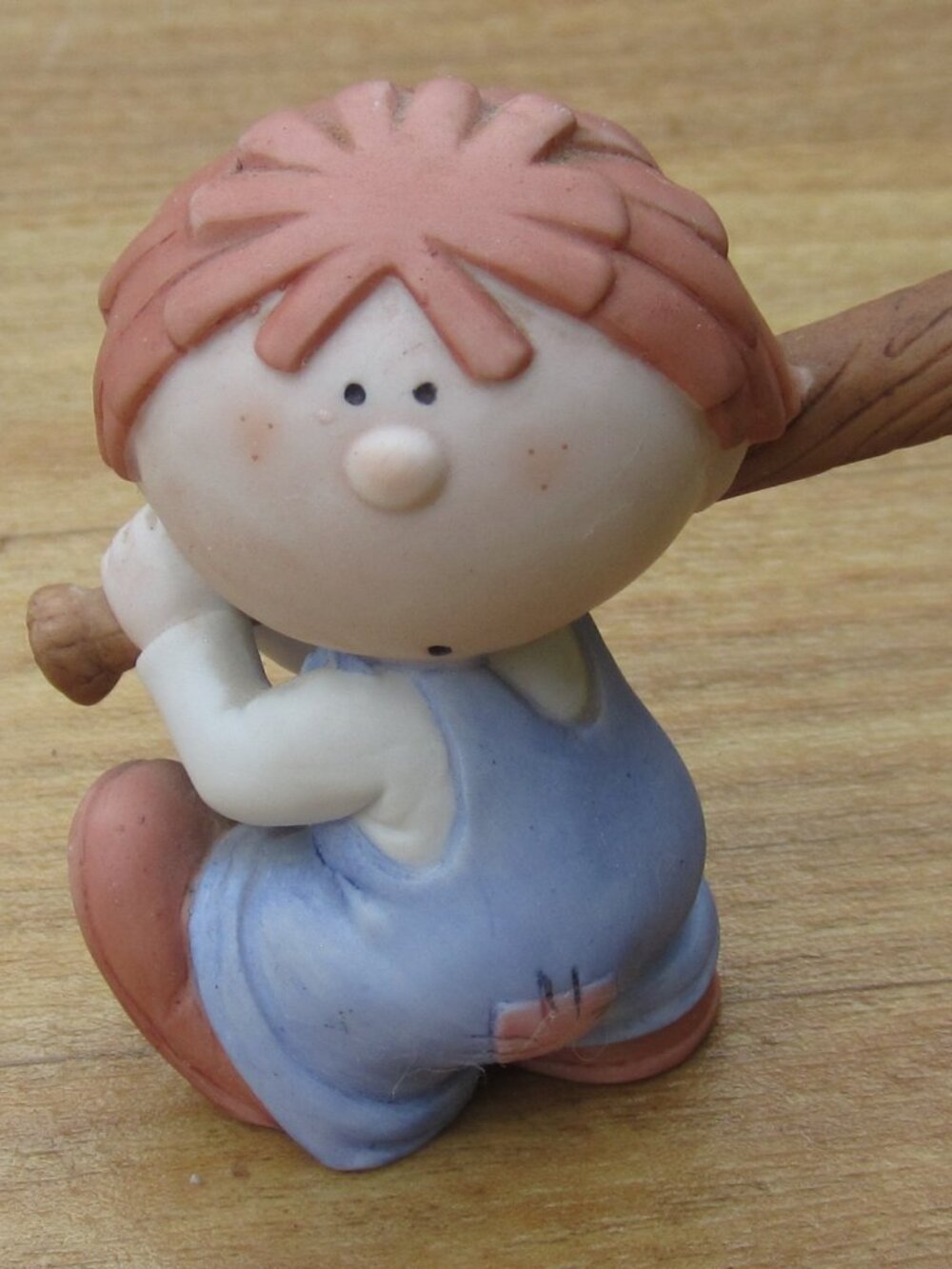 Bumpkins Baseball Bat Boy Porcelain Figurine Vintage 1980s